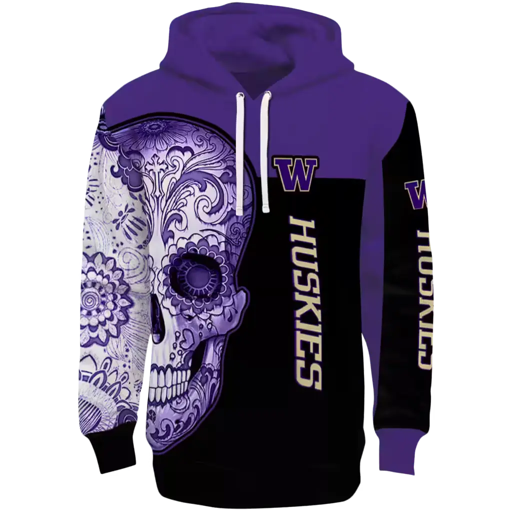 washington huskies sugar skull purple black hoodie best selling washington huskies sugar skull purple black hoodie best selling
