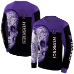 washington huskies sugar skull purple black hoodie best selling