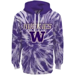 washington huskies tie dye pattern purple hoodie best selling
