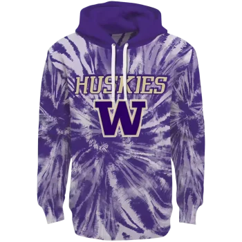 washington huskies tie dye pattern purple hoodie best selling