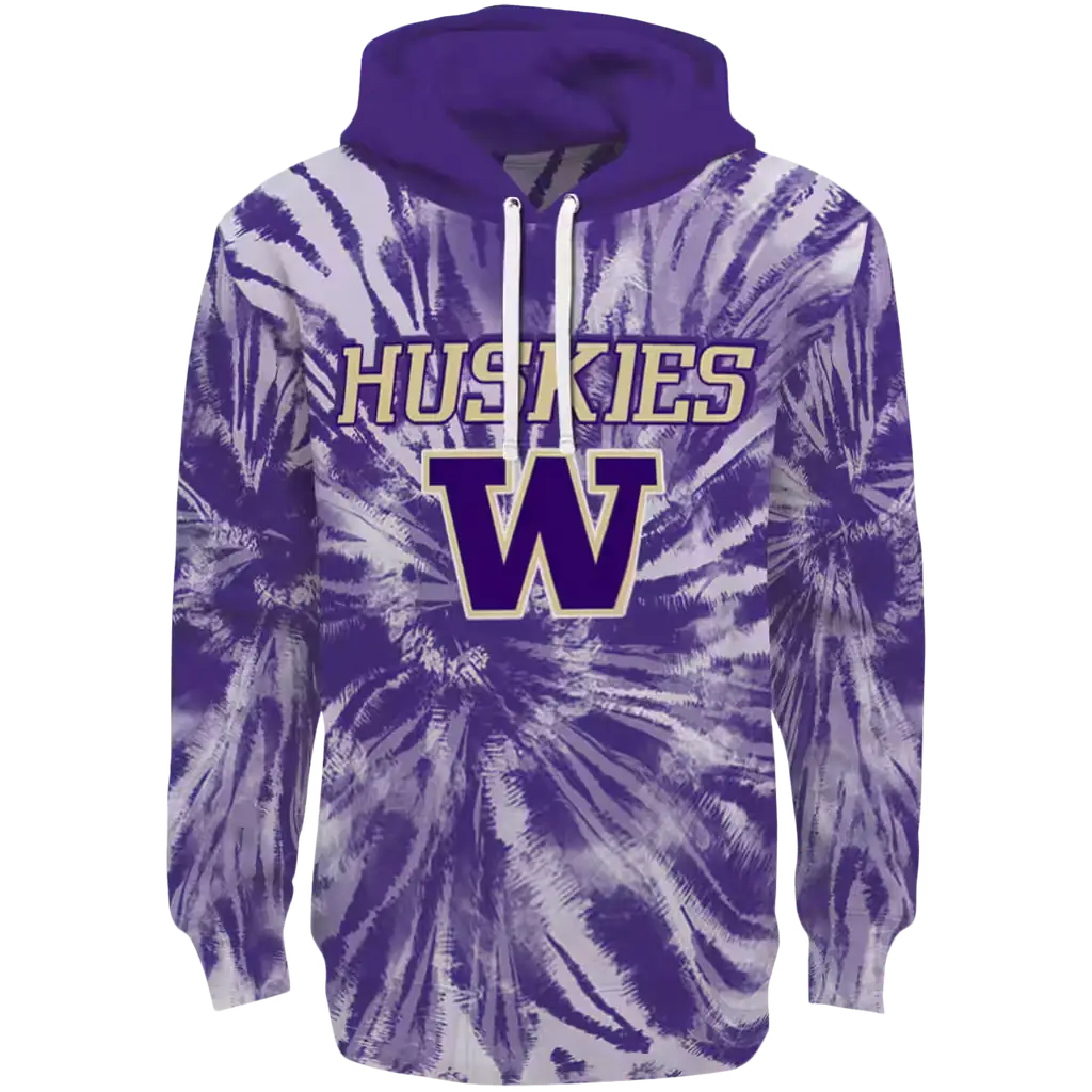 washington huskies tie dye pattern purple hoodie best selling washington huskies tie dye pattern purple hoodie best selling