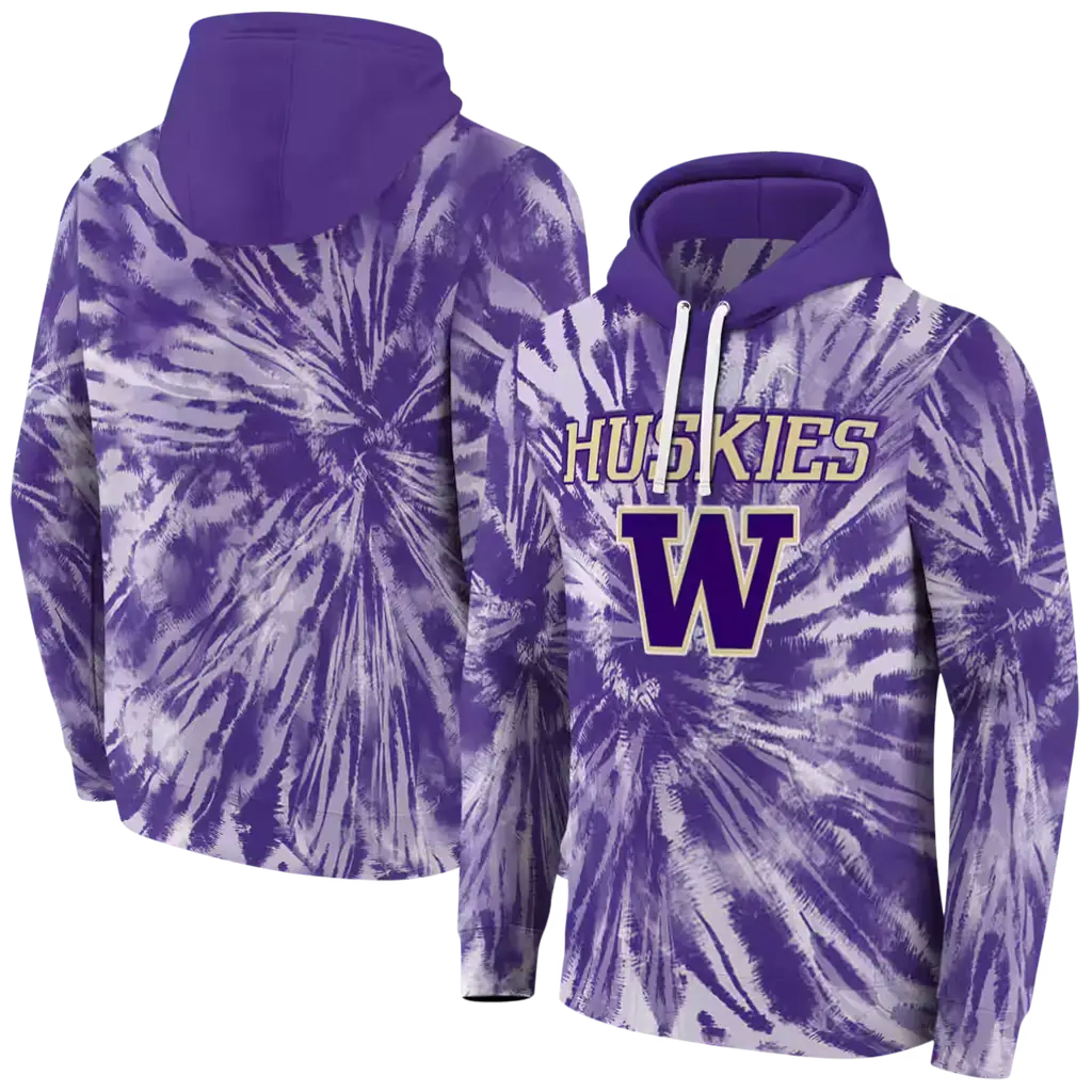 washington huskies tie dye pattern purple hoodie fashion forward washington huskies tie dye pattern purple hoodie fashion forward