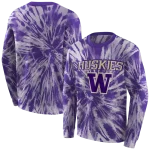 washington huskies tie dye pattern purple hoodie best selling