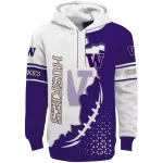 washington huskies triangular pattern purple white hoodie best selling
