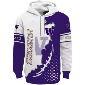 washington huskies triangular pattern purple white hoodie best selling
