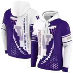 washington huskies triangular pattern purple white hoodie best selling