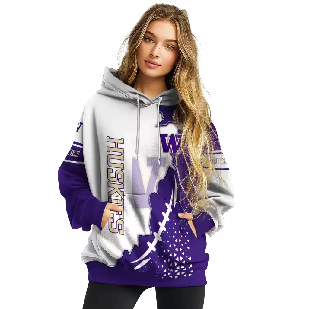 washington huskies triangular pattern purple white hoodie high quality washington huskies triangular pattern purple white hoodie high quality