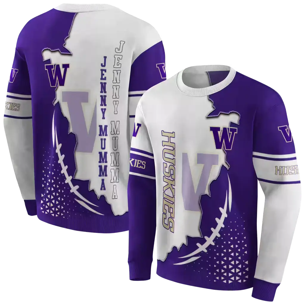 washington huskies triangular pattern purple white hoodie premium grade washington huskies triangular pattern purple white hoodie premium grade
