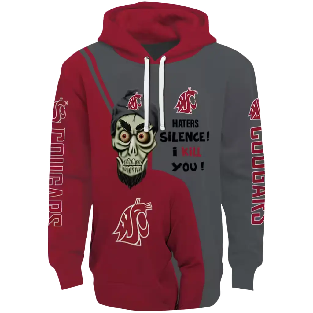 washington state cougars achmed skull crimson hoodie best selling washington state cougars achmed skull crimson hoodie best selling