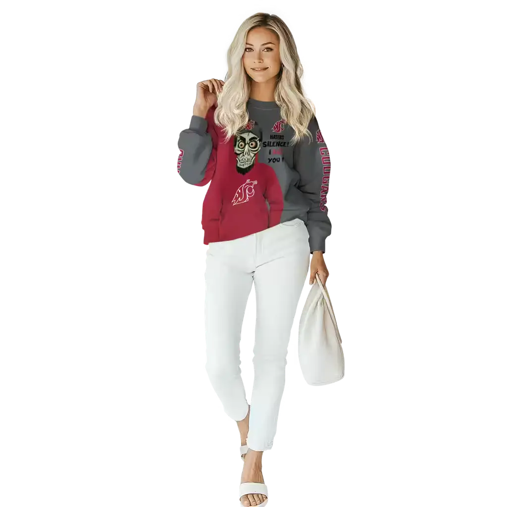 washington state cougars achmed skull crimson hoodie trendy washington state cougars achmed skull crimson hoodie trendy