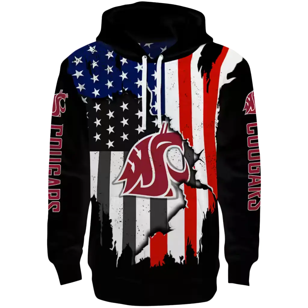 washington state cougars american pride black hoodie best selling washington state cougars american pride black hoodie best selling