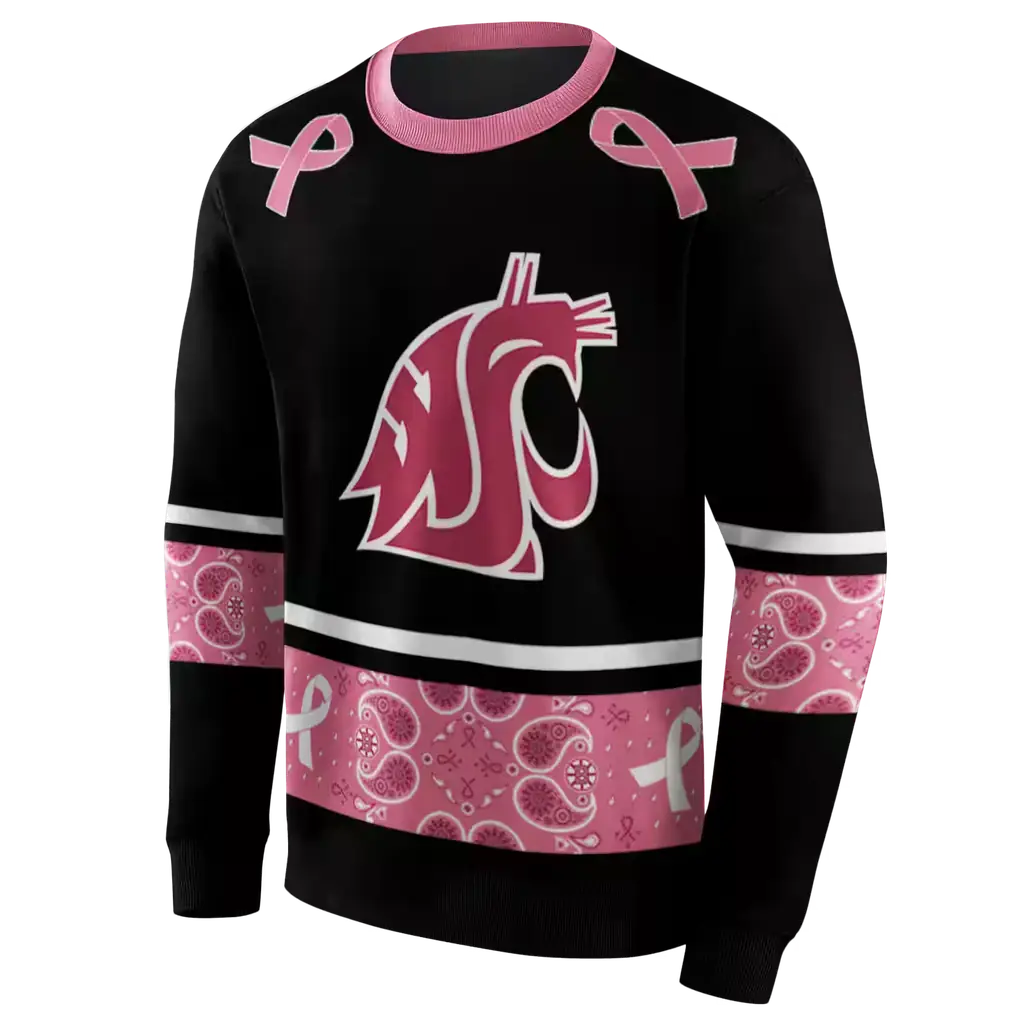 washington state cougars awareness ribbon black pink hoodie new arrival washington state cougars awareness ribbon black pink hoodie new arrival