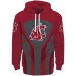 washington state cougars concentric lines crimson black hoodie best selling