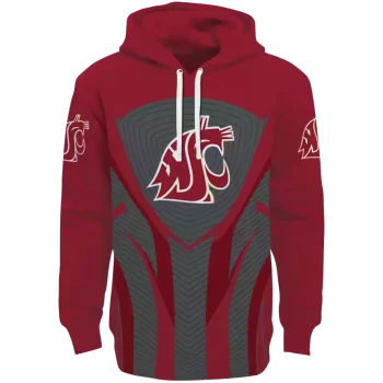 washington state cougars concentric lines crimson black hoodie best selling