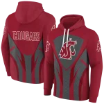 washington state cougars concentric lines crimson black hoodie best selling