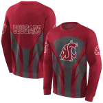 washington state cougars concentric lines crimson black hoodie best selling