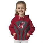 washington state cougars concentric lines crimson black hoodie best selling