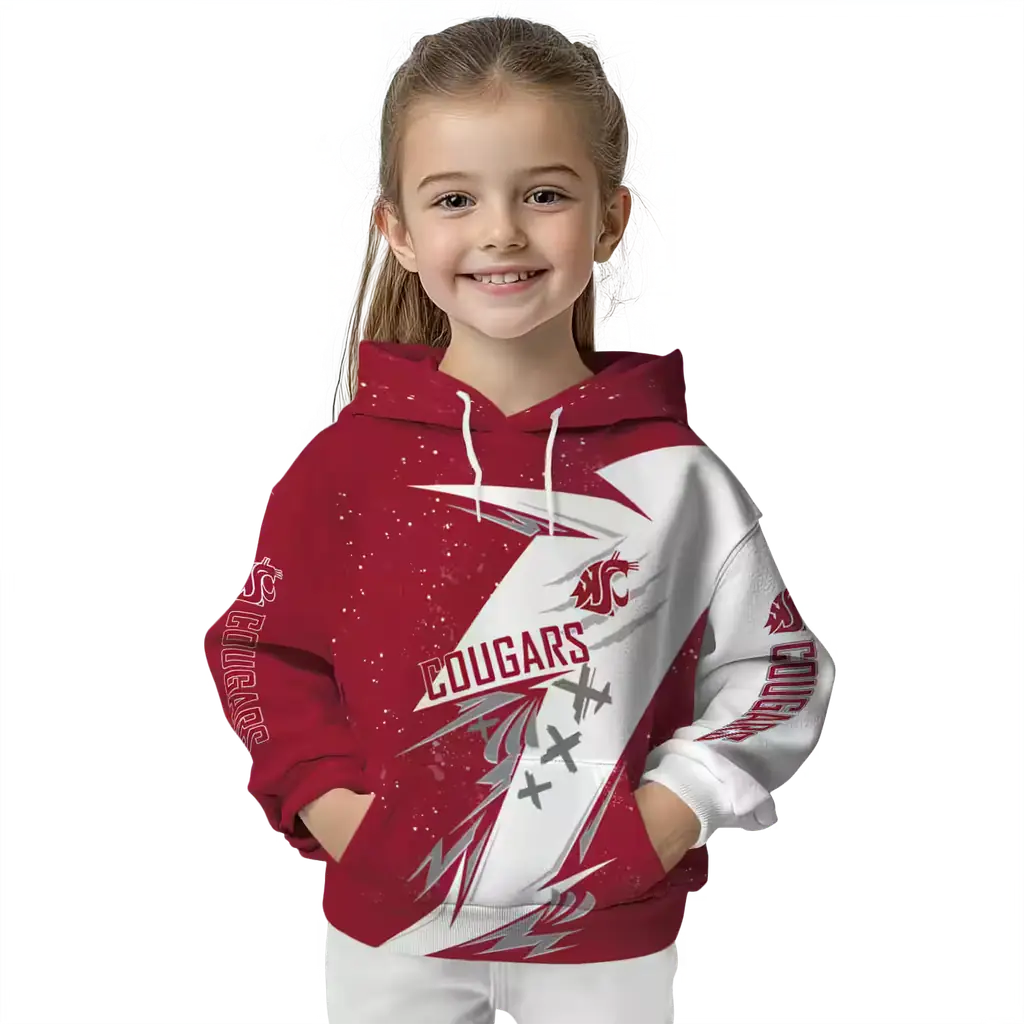washington state cougars dynamic slash crimson white hoodie top rated washington state cougars dynamic slash crimson white hoodie top rated