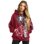 washington state cougars football heartbeat crimson hoodie best selling
