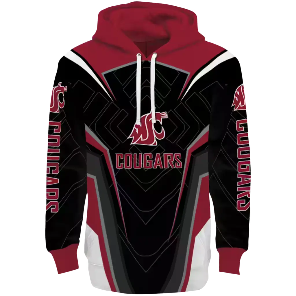 washington state cougars futuristic pattern crimson black hoodie best selling washington state cougars futuristic pattern crimson black hoodie best selling