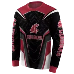 washington state cougars futuristic pattern crimson black hoodie best selling