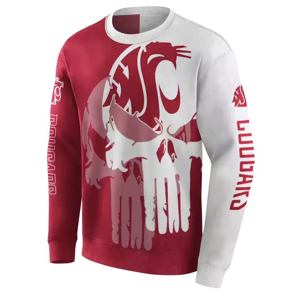 washington state cougars graphic punisher crimson white hoodie new arrival washington state cougars graphic punisher crimson white hoodie new arrival