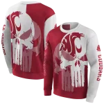 washington state cougars graphic punisher crimson white hoodie best selling