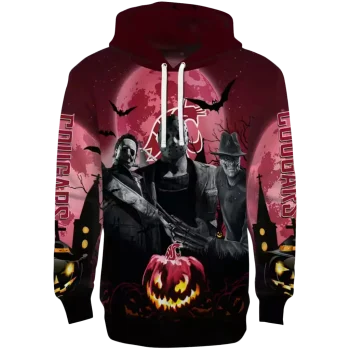 washington state cougars halloween vibes crimson black hoodie best selling