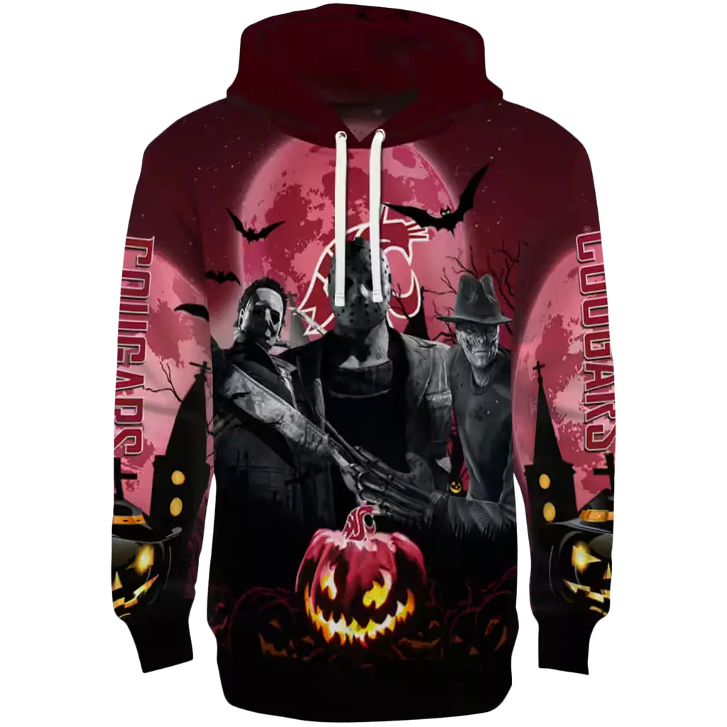washington state cougars halloween vibes crimson black hoodie best selling washington state cougars halloween vibes crimson black hoodie best selling