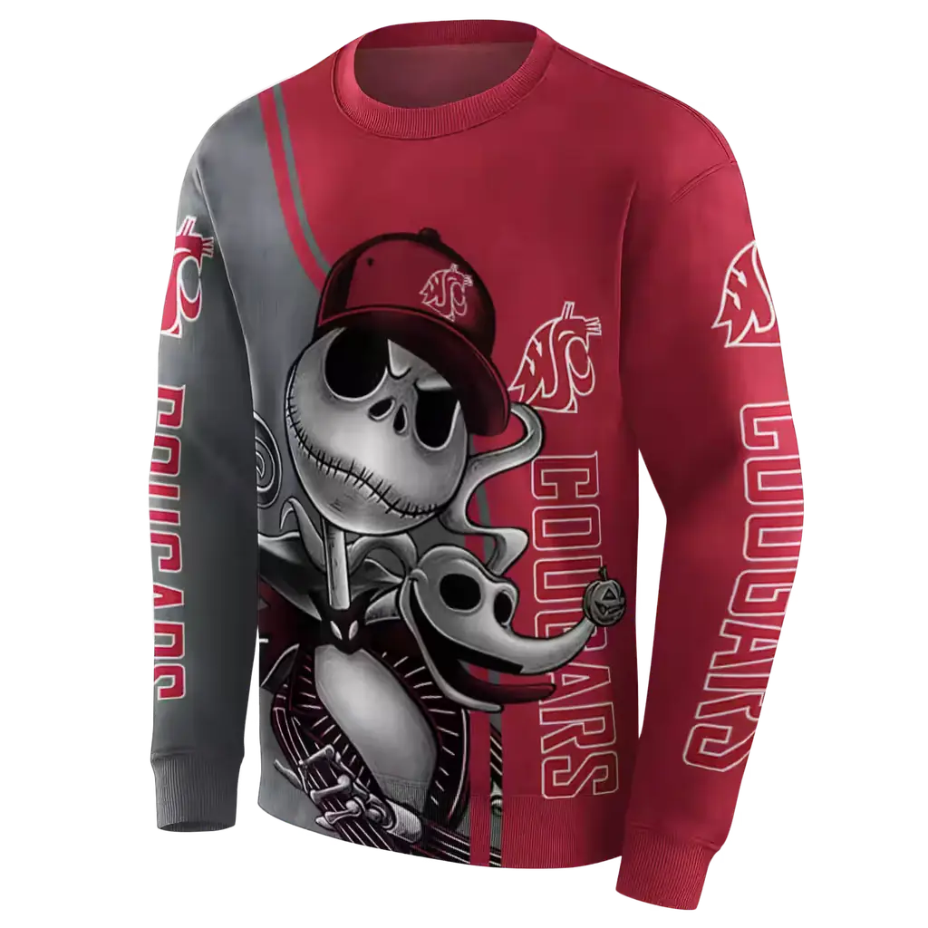washington state cougars jack skellington crimson hoodie new arrival washington state cougars jack skellington crimson hoodie new arrival
