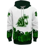 washington state cougars lucky motif white green hoodie best selling