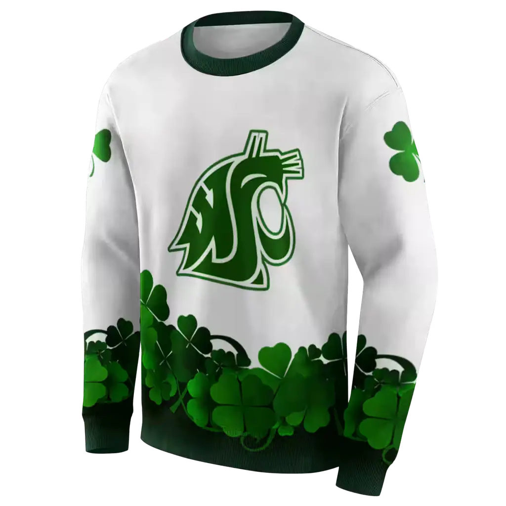 washington state cougars lucky motif white green hoodie new arrival washington state cougars lucky motif white green hoodie new arrival
