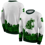 washington state cougars lucky motif white green hoodie best selling