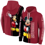 washington state cougars mickey mouse crimson black hoodie best selling