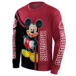 washington state cougars mickey mouse crimson black hoodie best selling