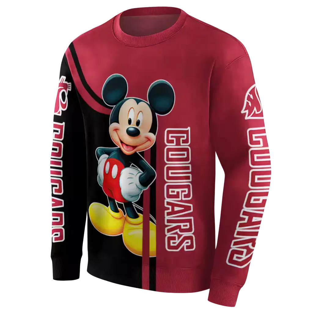 washington state cougars mickey mouse crimson black hoodie new arrival washington state cougars mickey mouse crimson black hoodie new arrival