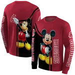 washington state cougars mickey mouse crimson black hoodie best selling