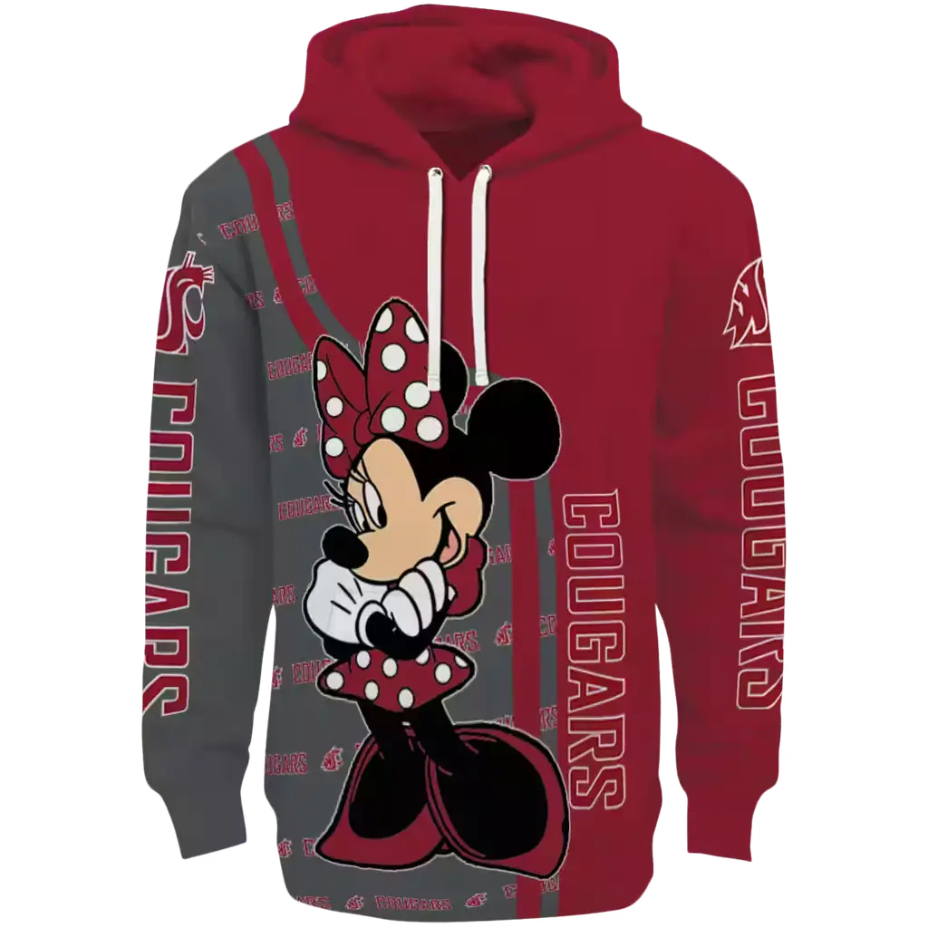 washington state cougars minnie mouse crimson hoodie best selling washington state cougars minnie mouse crimson hoodie best selling