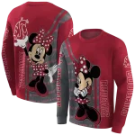 washington state cougars minnie mouse crimson hoodie best selling