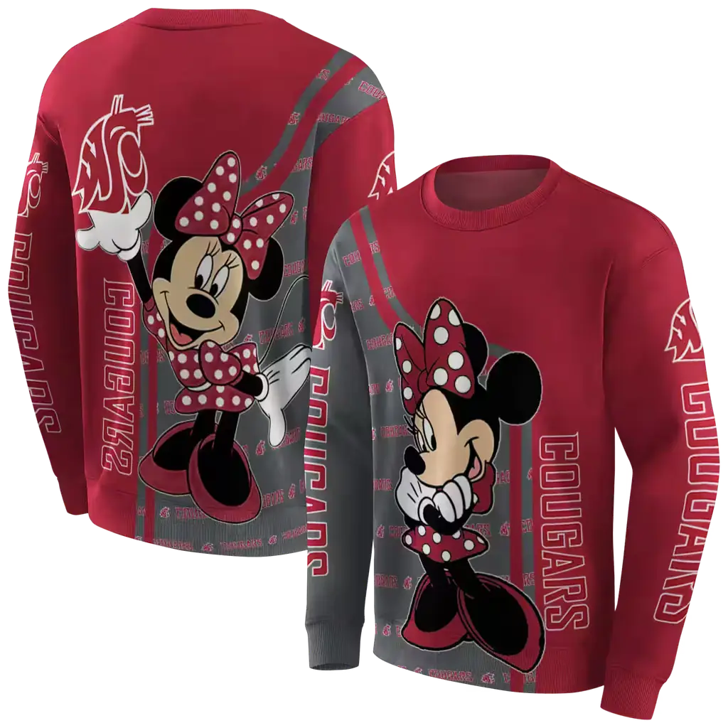 washington state cougars minnie mouse crimson hoodie premium grade washington state cougars minnie mouse crimson hoodie premium grade