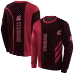 washington state cougars monogram pattern crimson hoodie best selling