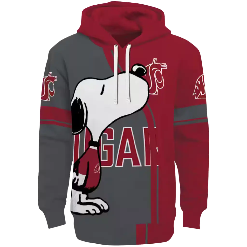washington state cougars playful snoopy crimson hoodie best selling washington state cougars playful snoopy crimson hoodie best selling