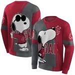 washington state cougars playful snoopy crimson hoodie best selling