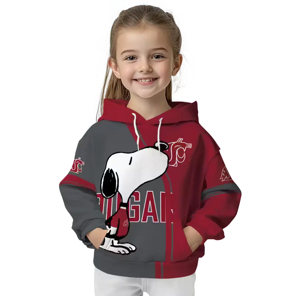 washington state cougars playful snoopy crimson hoodie top rated washington state cougars playful snoopy crimson hoodie top rated