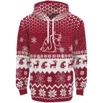 washington state cougars reindeer motif crimson hoodie best selling