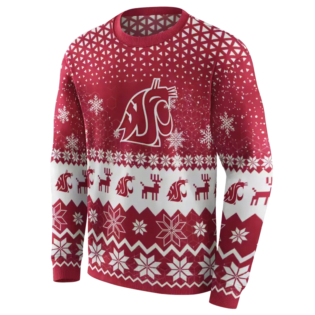 washington state cougars reindeer motif crimson hoodie new arrival washington state cougars reindeer motif crimson hoodie new arrival