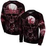 washington state cougars skull artwork crimson black hoodie best selling