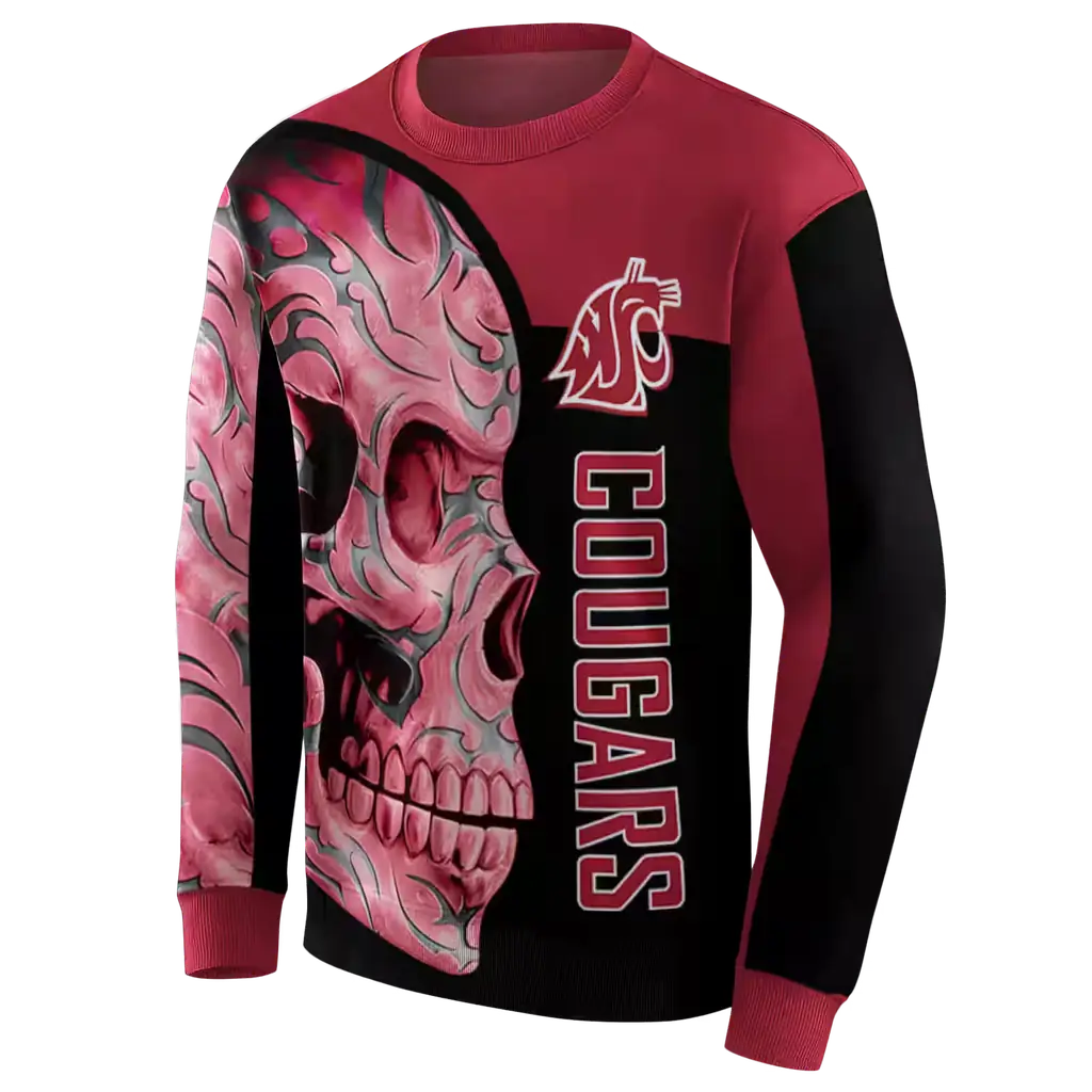 washington state cougars skull motif crimson black hoodie new arrival washington state cougars skull motif crimson black hoodie new arrival