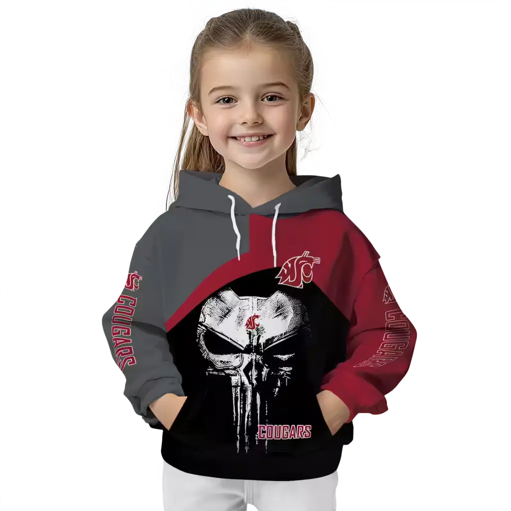 washington state cougars skull punisher grey black hoodie top rated washington state cougars skull punisher grey black hoodie top rated