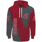washington state cougars splatter effect crimson hoodie best selling